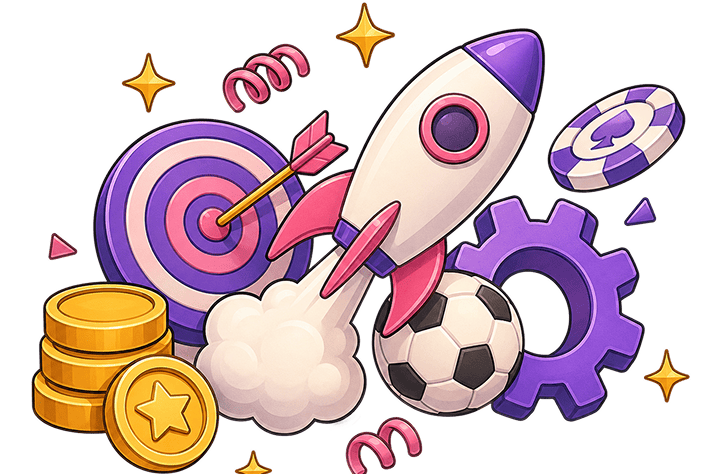 Rocket launching a casino aggregator business